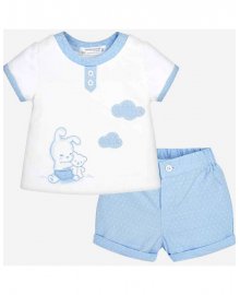 Completo neonato pantalone corto e maglietta, Mayoral 1202