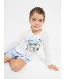Maglietta e elastico cotone bambina, Mayoral 3072