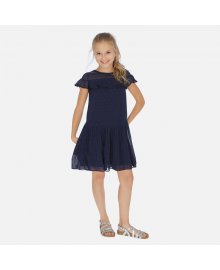 Vestito chiffon plumetis ragazza, Mayoral 6976