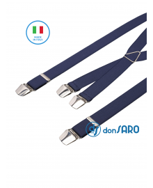 Bretelle uomo con Clips tinta unita made Italia Duomo Fortex