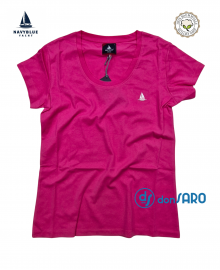 T-shirt donna manica corta cotone, Navyblue Yacth D112