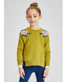 Maglia bambina intarsi fiori, Mayoral 4371