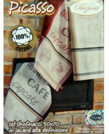 Set Strofinacci Jaquard Caffe' (3 pezzi) Picasso