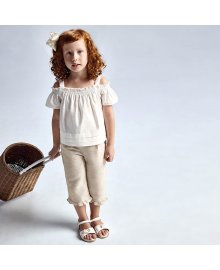 Completo pantalone lino bambina Mayoral 3561