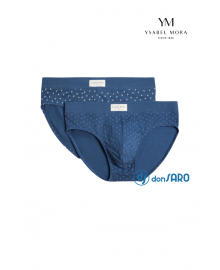 Slip uomo cotone micro fantasia, Ysabel Mora 20291 (2 paia)