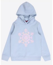 Felpa bambina polsini con cappuccio, Blue Seven 764642