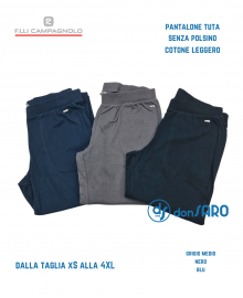 Pantalone tuta donna cotone senza polsino Campagnolo 4L361-6
