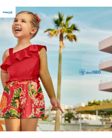 Completo 2 pezzi blusa asimmetrica bambina, Mayoral 3262.