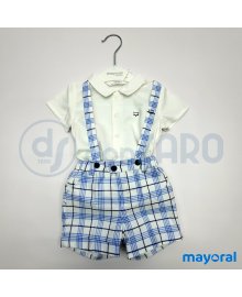 Completo salopette stampato neonato Mayoral 1701