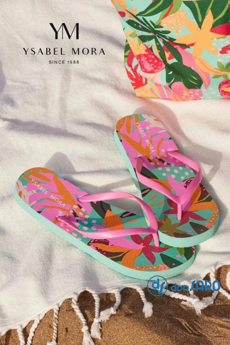 Infradito mare donna colore rosa fantasia Ysabel Mora 86078