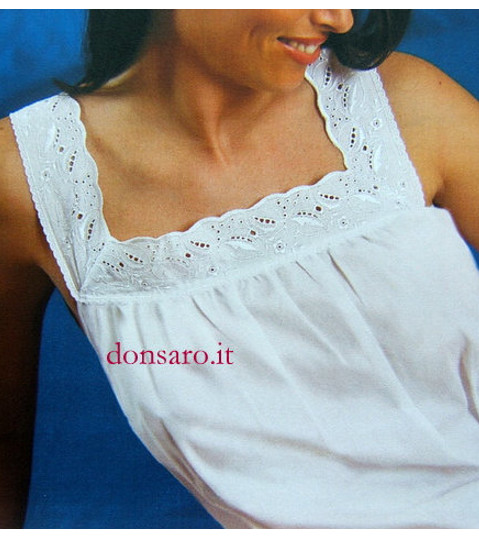Camicie da notte clearance in mussola di cotone