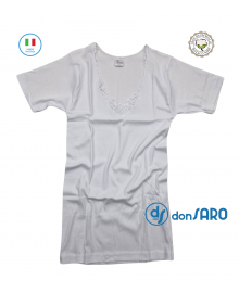 Maglia intima donna manica corta cotone, Chiara 47