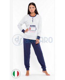 Pigiama donna manica lunga cotone, Gary Famiglia L50120