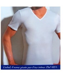 Maglia Uomo Mezza Manica Scollo V Cotone Lana LIABEL 5321 53