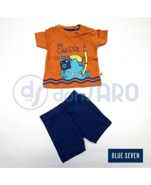 Completo t-shirt e bermuda bambino Blue Seven 422132