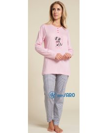 Pigiama donna manica lunga cotone, Karel 2110