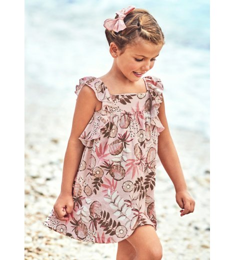 Vestito cotone stampato bambina Mayoral 3937 Don Saro