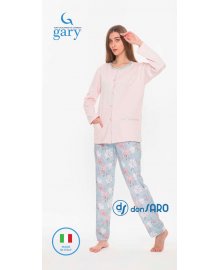 Pigiama donna con giacca e bottoni caldo cotone, Gary Q50009