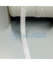 Pizzo cotone millimetri 15 bianco (5 metri)