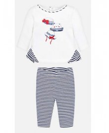 Completo neonata leggings e maglietta volant, Mayoral 1607A