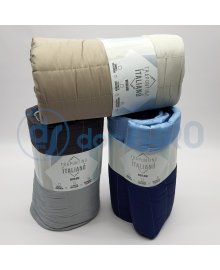 Trapuntino copriletto Italiano tinta unita bicolore