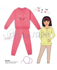 Pigiama bambina manica lunga cotone Nazareno Gabrielli BA103