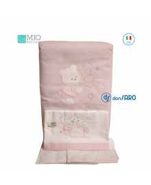 Set piumotto 4 pezzi ricamato culla, Mio Piccolo 90 Dis.615