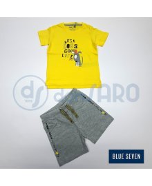 Completo t-shirt e bermuda bambino Blue Seven 826004