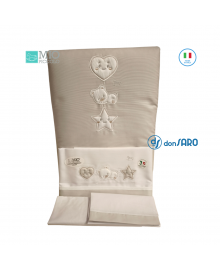 Set piumotto 4 pezzi ricamato culla, Mio Piccolo 90 Dis.968