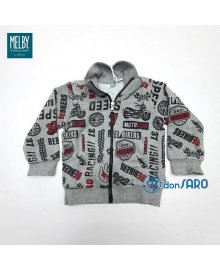 Felpa bambino sportiva zip, Melby 72D0504