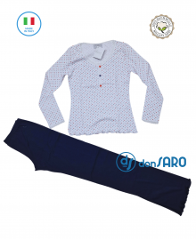 Pigiama donna manica lunga pantalone lungo CST D914