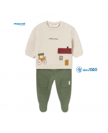 Completo ghettina e felpa casina neonato, Mayoral 2515